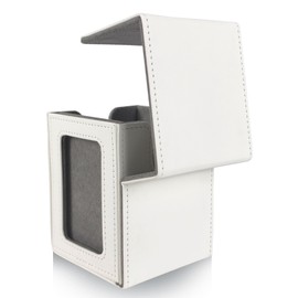 ARCHIVALPRO Trading Card Deck Box Set Open Window Style for Trading Cards with 25 Pcs Toploaders & 100 Card Sleeves Cards(White)