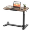 SANODESK Standing Desk Height Adjustable Overbed Bedside Table with Hidden