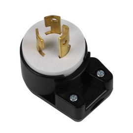 Right angled Nema L7-15P 15A/277V 2 Pole 3 Wire Industrial Grade Locking Male Plug, Industrial Twist Lock L7-15 15-Amp/277-Volt 12 Directions Adjustable AC Plug. LK-6313T