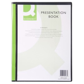 Q Connect 10 Pocket Presentation Book - Black
