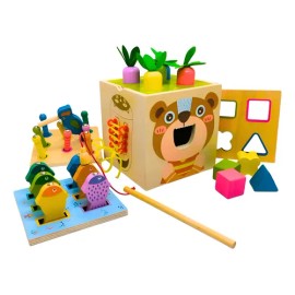 Cubo Didáctico De Actividades Montessori 8 En 1                                                                                                       