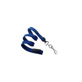 Brady People ID 2137-5002 Polypropylene Flat Braid Breakaway Woven Lanyard with Nickel-Plated Steel Swivel Hook, 3/8" Width, 36" Length, Royal Blue