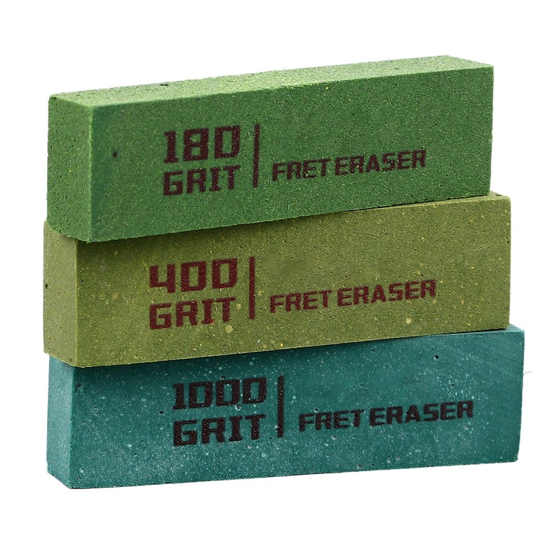 3PCS Guitar Fret Erasers Fret String Polishing Abrasive Rubber Blocks
