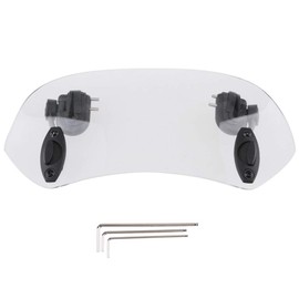 HANEU 28cm Motorcycle Clip-on Windshield Windscreen Extension Deflector Universal