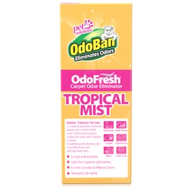 OdoBan OdoFresh Carpet and Room Deodorizer Powder for Home Smells and Odors Including Smoke, Pet Urine, Dogs, and Cat Litter, Made in the USA, Tropical Scent, 36 Ounces