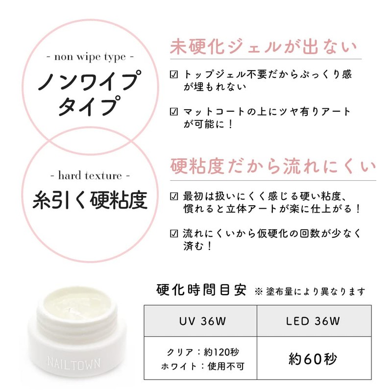 Nail Town Gel Icing Gel, 0.1 oz (3 g), Clear,