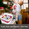 GIMWA 2.6 Gal(10L) Collapsible Camping Sink, Magenta Space-Saving Collapsible Dish