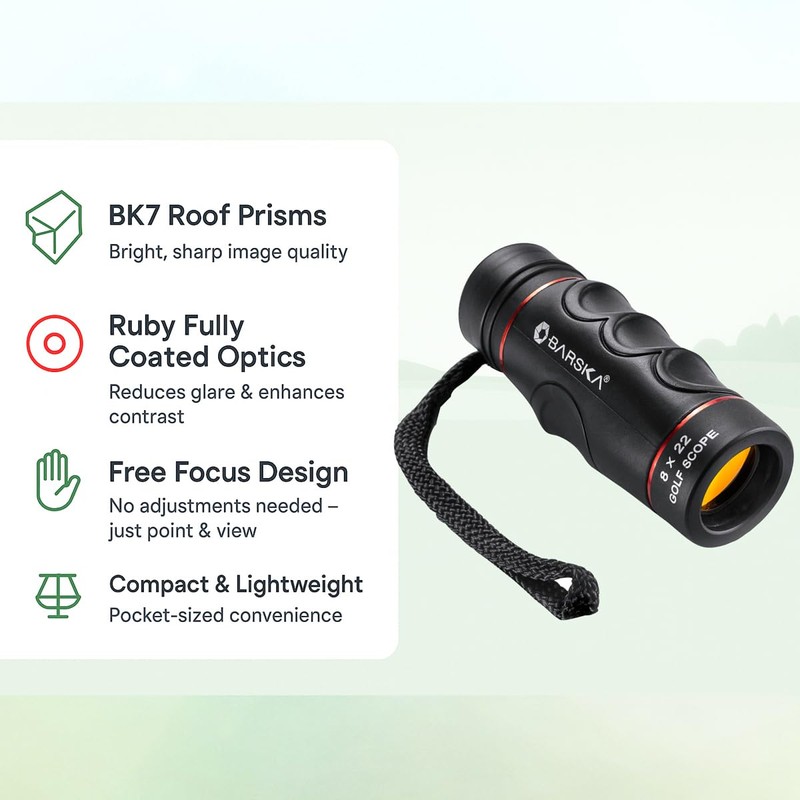 Barska Blueline 8x22 Golf Scope Clam