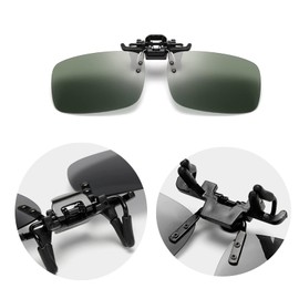 Bustlwor Pack of 4 Polarising Glasses Clip, Sunglasses Clip, Anti-Glare UV400, Polarised Clip On Sunglasses with Waterproof Glasses Case, for Driving, Golf, Shooting, Fishing, Hunting, Outdoor Sports,