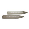Silver Toned Etched Mathematical Pi Number Collar Stays