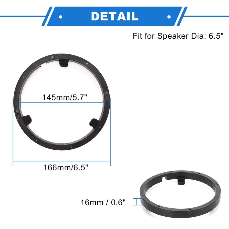 X AUTOHAUX 2 Set Speaker Spacer Ring Tweeter Speaker Spacer