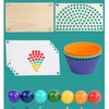 Wooden Peg Board Beads Game Educational Rainbow Clip Beads Puzzle