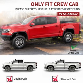 YITAMOTOR 6 Inches Running Boards Replacement for 2015-2025 Chevy Colorado/GMC Canyon Crew Cab, Side Steps Textured Black Nerf Bars