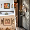 Walasis Candle Sconces Black Wall Decor - Gothic Dark Mirror