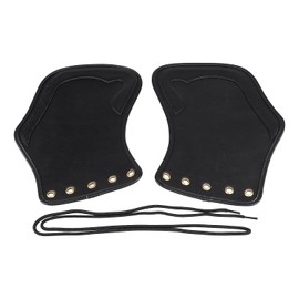 XMMT Leather Heat Shield Deflector Universal Motorcycle Side Saddle Heatshield Compatible with Harley Dyna Sportster Iron 883 Road Glide Softail Honda Y-amaha