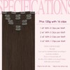 PINKPEARL Human Hair Clip in Hair Extensions 18inch #4 Chocolate
