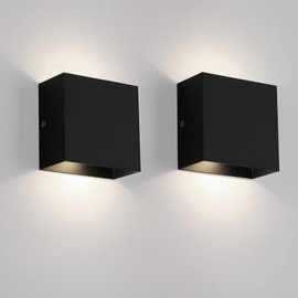 FUPE 2 Pieces Aplique Pared Interior, Aplique LED de Pared Interior 12 W lámpara de pared interior Luz Neutra 4000 K 1200 lm, adecuada para Sala de estar, dormitorio, pasillo ()