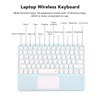 Touch Wireless Keyboard Round Keycaps Ergonomic Design Ultra Thin Smart
