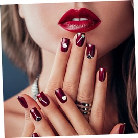 Ipetboom Nail Art Charms Set Heart for DIY Manicure Decor Mixed Lollipop Style Accessories for Creative Nail Design