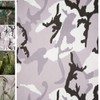 StoffBook Grey / White Cotton Fine Twill Winter Camouflage Fabric,