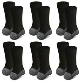 Silicherry 12 Pcs Amputee Socks Crew Soft Prosthetic Socks Breathable Elastic Stump Shrinker Cotton Prosthetic Leg Accessory (Black,Medium)
