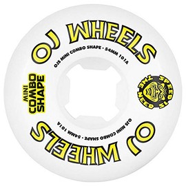 OJ Wheels Team Line Original Mini Combo 54mm 101a Skateboard Wheels, Yellow, Set of 4
