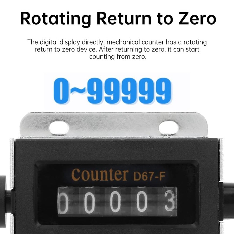 5 Digit Pull Counter D67-F 5 Digit Mechanical Resettable Manual