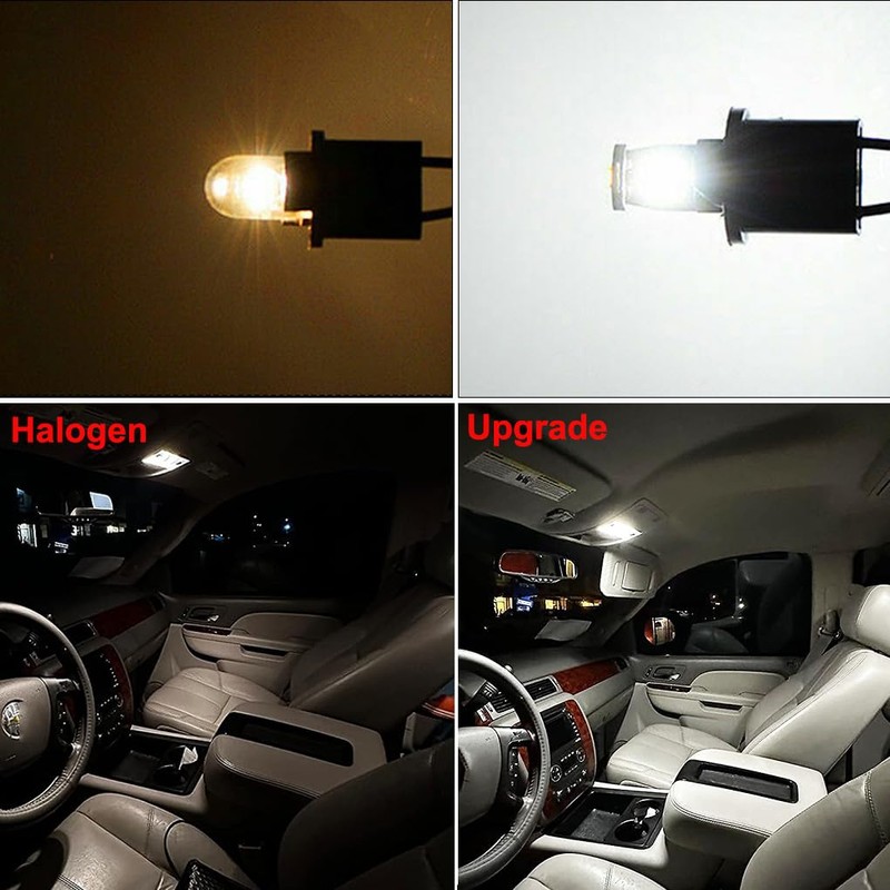 GLOFE White Interior Map Dome LED Bulbs Kit Package Replacement