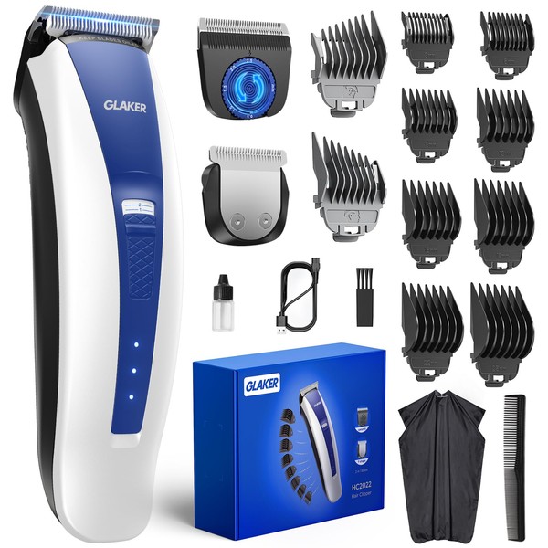 GLAKER Hair Clippers for Men - Cordless 2 in 1