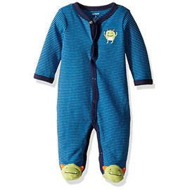 Carter's Baby Boys' Striped Footie (Baby) - Monster - Newborn