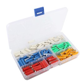 200pcs Continental Torpedo Fuse with Plastic Storage Box for 5A 8A 10A 16A 25A European Vehicles for Vintage Cars