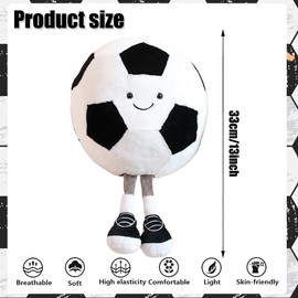 LDDYKZY Plush Doll Stuffed Toy, Football Cushion Plush Toy, Plush Cushion Toy, Cartoon Plush Doll, Plush Toy, Room Decoration