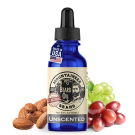 Beard Oil by Mountaineer Brand (2oz) | Barefoot (Unscented) | Premium 100% Natural Beard Conditioner