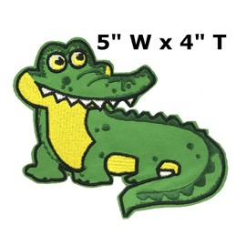 Alligator 5" Embroidered Patch DIY Iron-on or Sew-on Decorative Applique Everglades Kids Nature Series