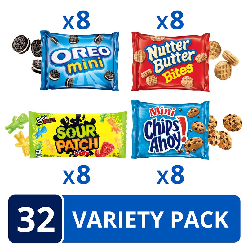 OREO Mini Cookies, CHIPS AHOY! Mini Cookies, SOUR PATCH KIDS