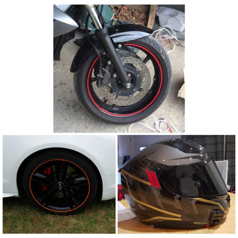 cyclingcolors Wheel rim sticker, 1.5 mm, tape, 10 m, car,