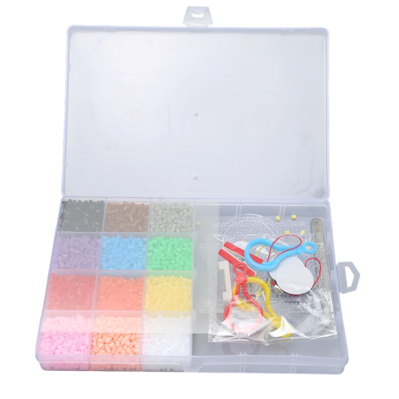 Kids Fuse Beads Kit 2.6mm 12 Colors Quadrate Heart Hexagonal
