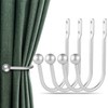 Curtain Holdbacks, 4 pcs Curtains Holder Wall Mounted Drapery Tiebacks