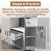 PHITUODA 6 Pack Over The Cabinet Door Hooks Black Towel