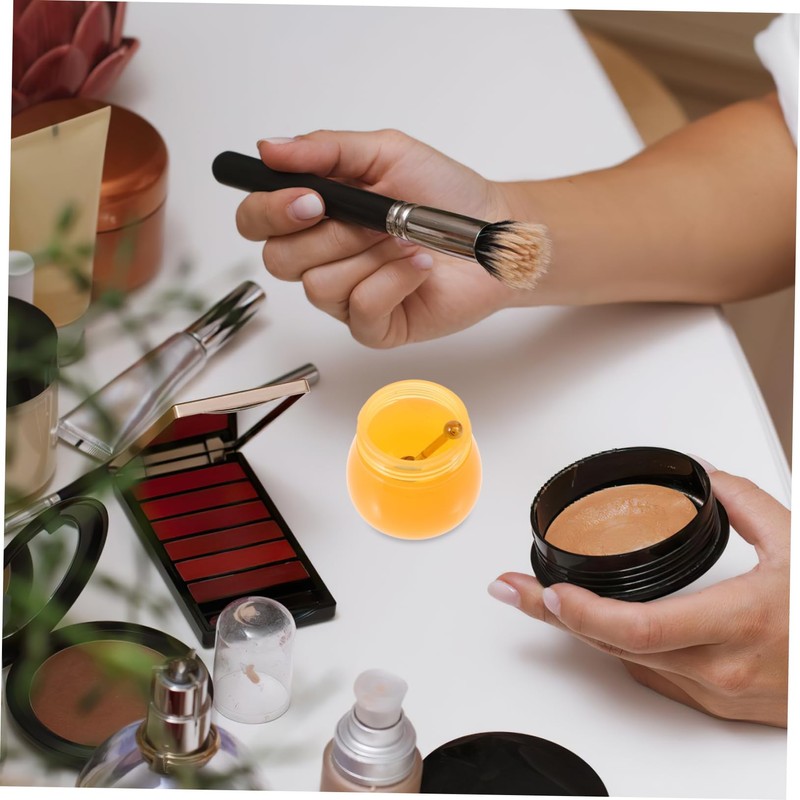 TOVINANNA 6g Refillable Lip Balm Jar with Spoon Lightweight Cosmetic