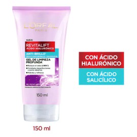 Gel Limpieza Revitalift Ácido Hialurónico Oil Control 150ml Mixta A Grasa Día/noche