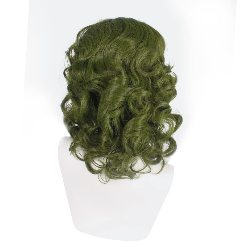 PORSMEER Men's Clown Joker Wig Curly Short Green Cosplay Wig
