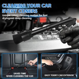Car Cleaning Gun Detailing Interior Dryer Air Blow Gun, Car Detailing Kit Interior Cleaner, High Pressure Blower Gun, Car Detailing Tools for Quickly Clean and Dry Car Surfaces,Works with Air