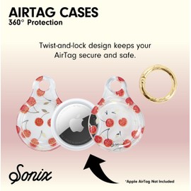 Sonix Cases for Apple AirTags with Keychain (Cherry)