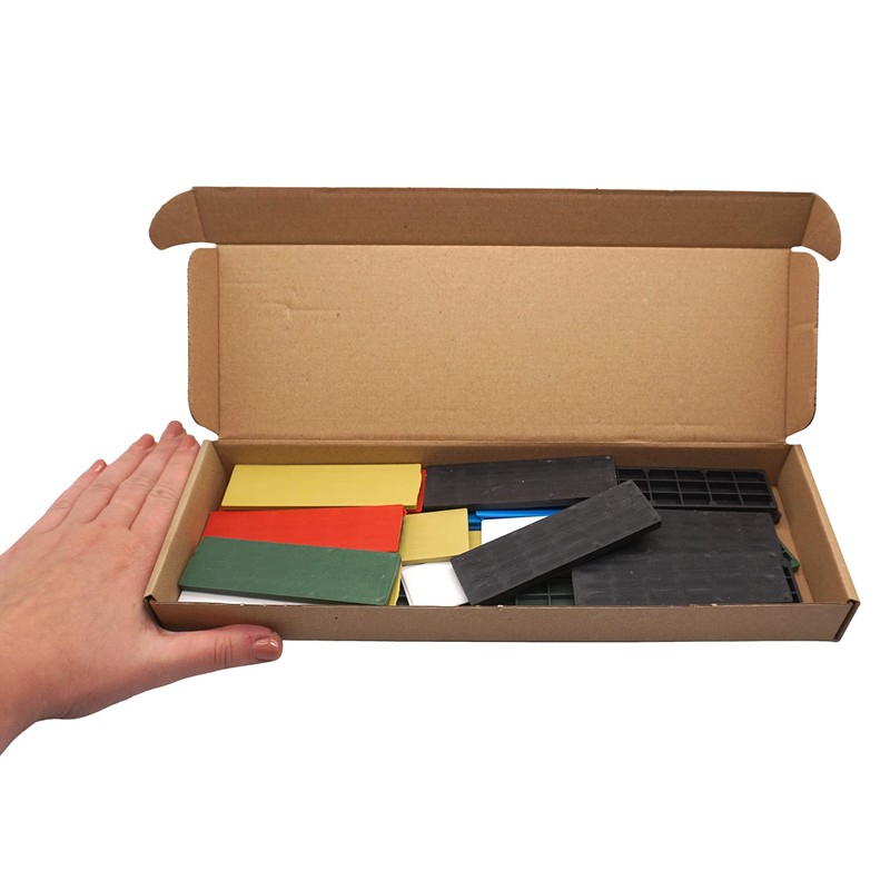SKIR'CO 1-6 mm Plastic Flat Shims, Glazing Packers, Frame Spacers,