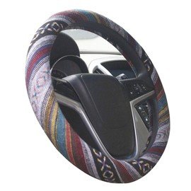 Mayco Bell 2018 Ethnic Style Coarse Flax Cloth Car Steering Wheel Covers Car Steering Wheel Cover Anti-slip and Sweat Absorption Car Wrap Cover, 38,1 cm