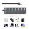 USB Hub 3.0, Eanetf 7 Port USB hub with LED