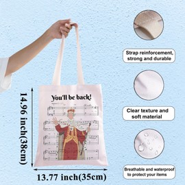 WZMPA Hamilton King George Tote Bag King George Fans Gift You'll Be Back King George Shoulder Bag Broadway Hamilton Merch (You'll Be Back TG)