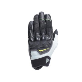 Dainese - Ermex Summer Motorcycle Gloves, Breathable with Mesh Inserts, Rigid Ankle Protectors, Leather Reinforcements, Touch Screen, Black and Green, XL