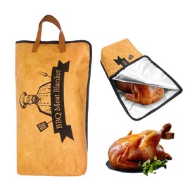BBQ Meat Blanket, BBQ Blanket for Resting Meat, Smoker Meat Resting Blanket, Large Capacity Foldable Meat Resting Bag, Reusable Insulated Resting Bag, for BBQ, Smokers, Outdoor activities(21 in)
